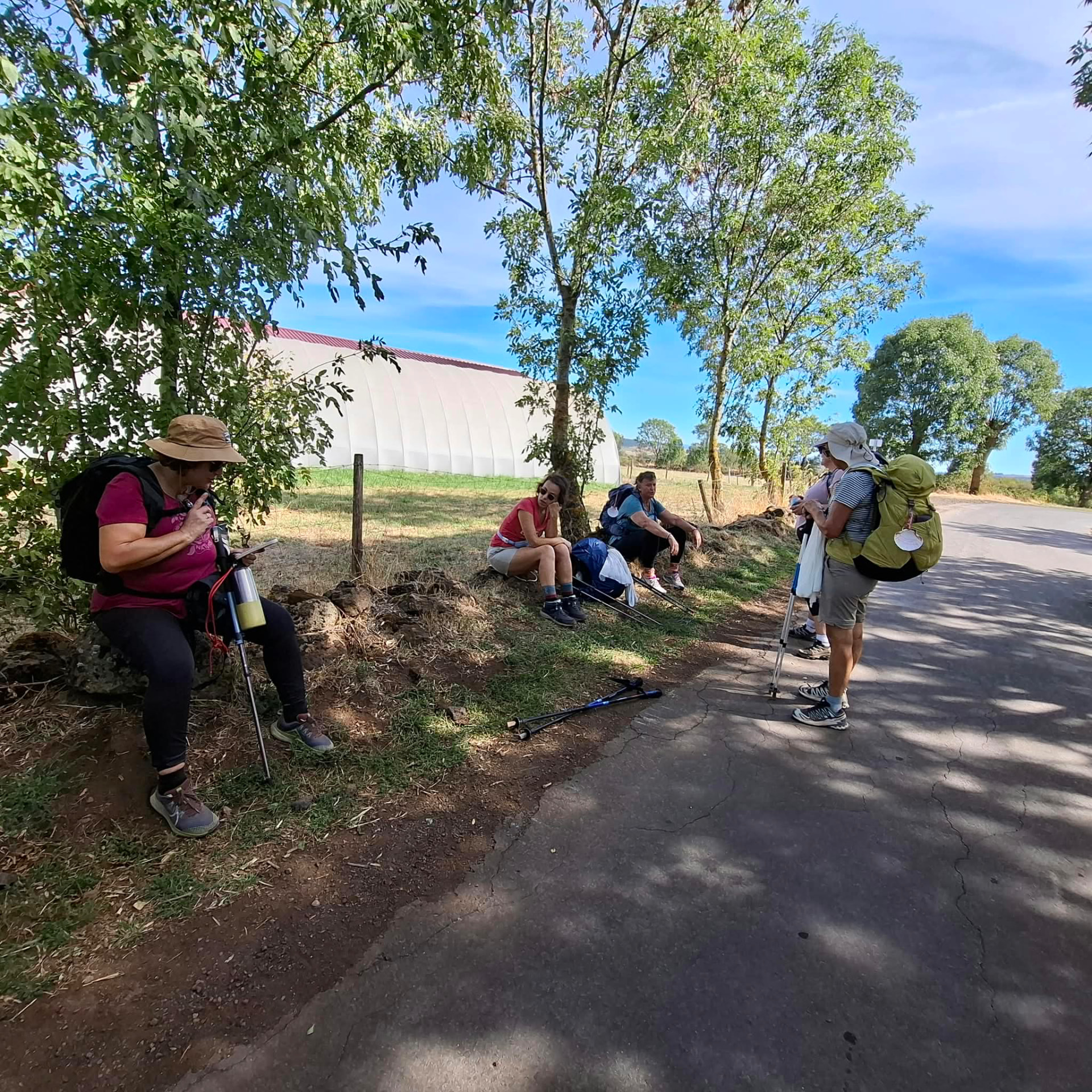 Pause à l’ombre pendant le parcours