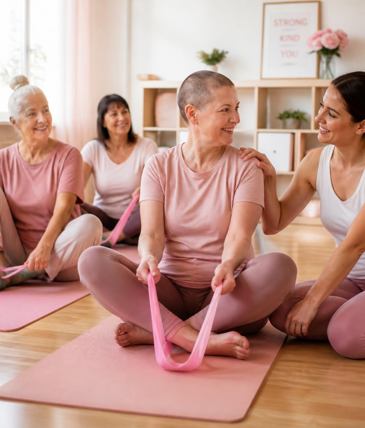 Séance d'activité physique adaptée en petit groupe