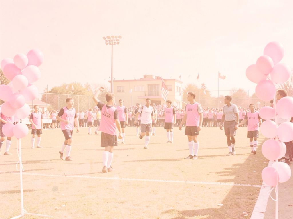 Journée de football aux couleurs d'Octobre Rose