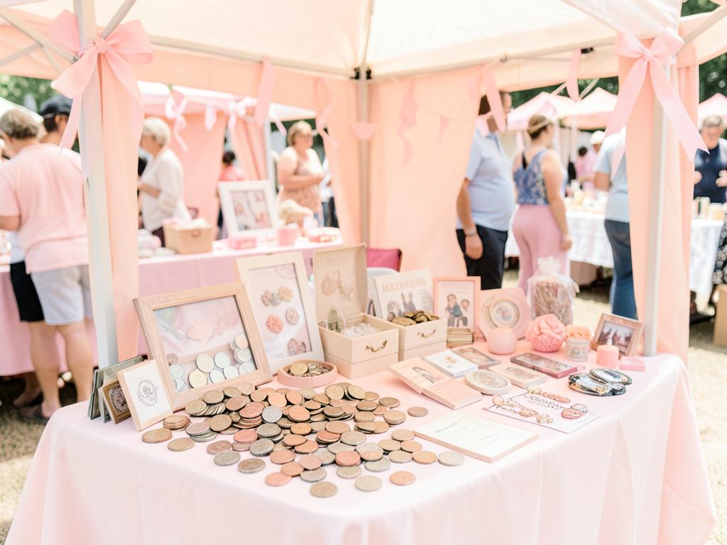 Vente solidaire organisée à l'occasion d'Octobre Rose