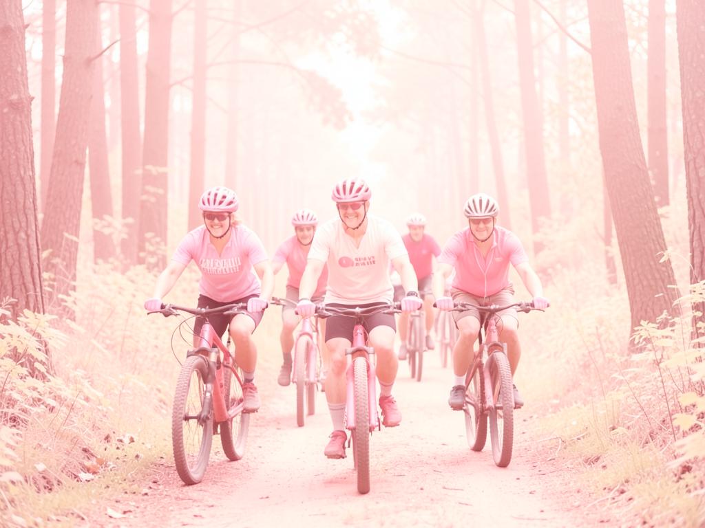 Sortie vélo VTT aux couleurs d'Octobre Rose